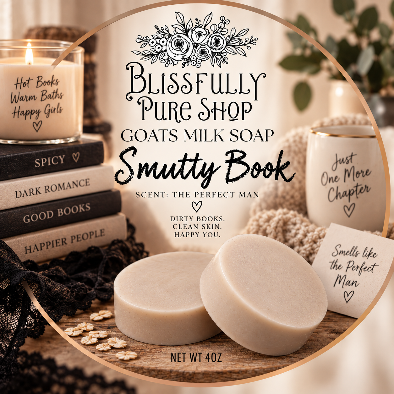 Smutty Book Goats Milk Soap