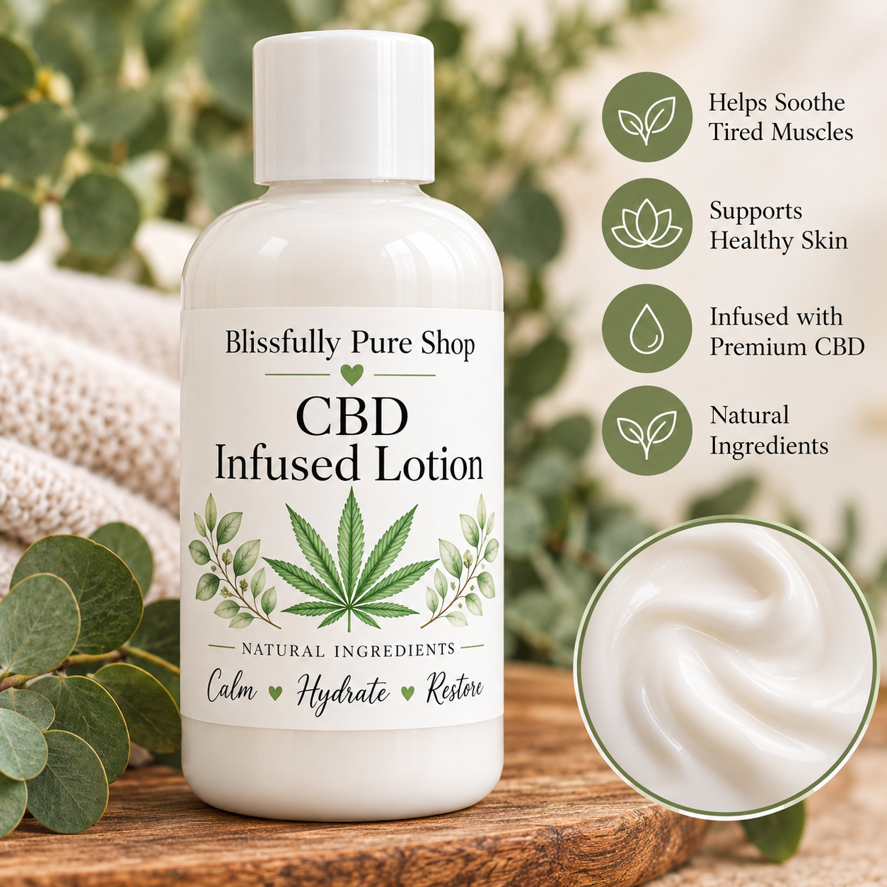 CBD Lotion 8oz.
