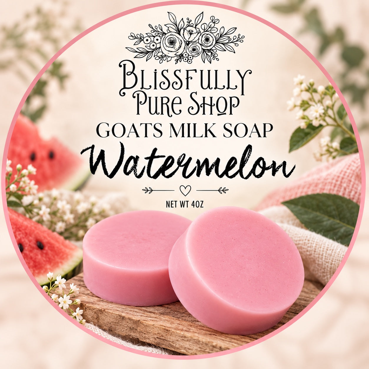 Watermelon Goats Milk Soap