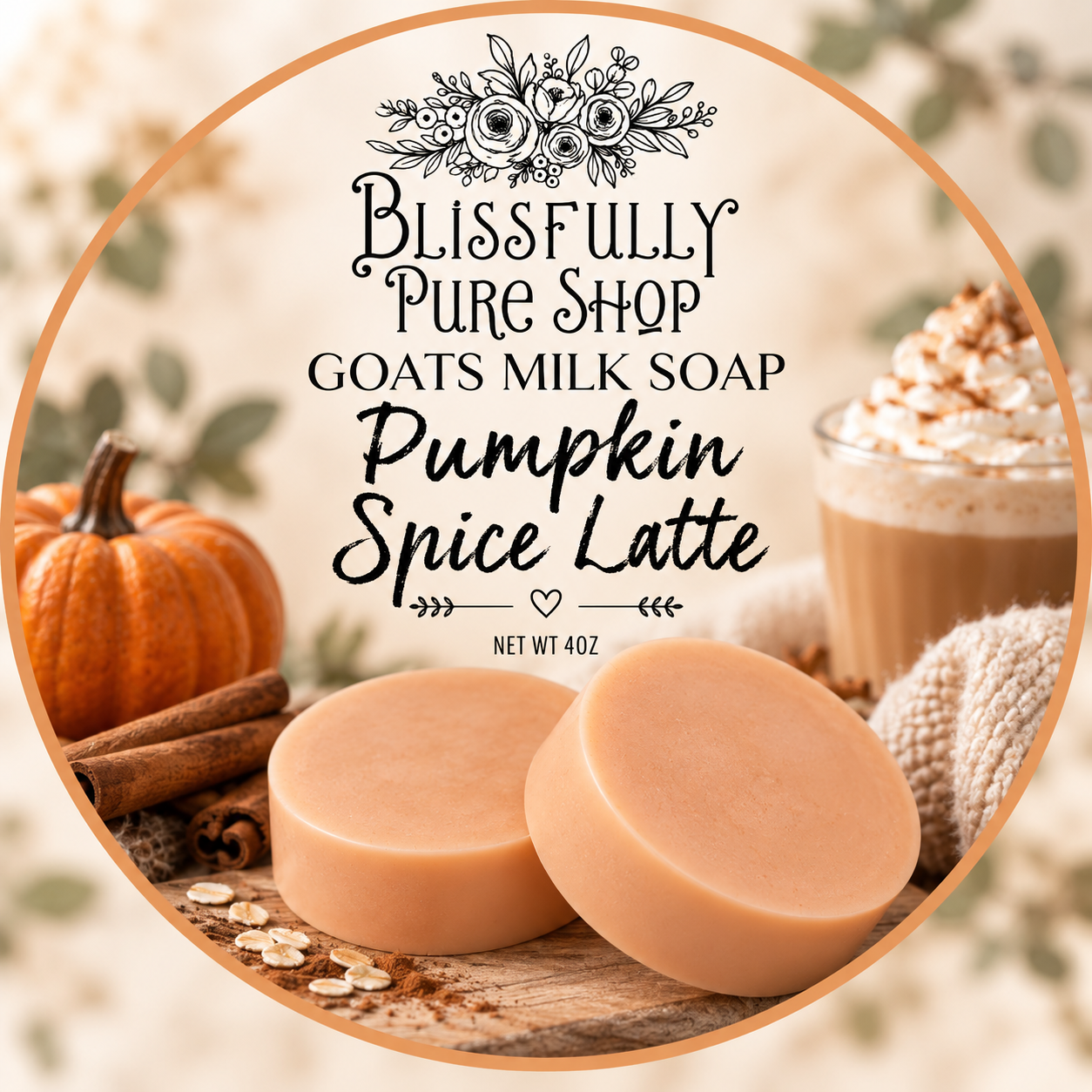 Pumpkin Spice Latte Goat Milk Soap